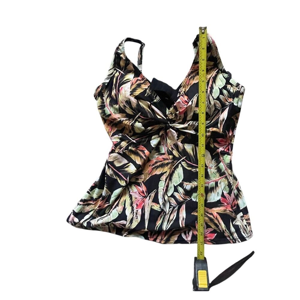 Sunsets Womens Black Floral Bra Underwire Tankini Size 36D Beach Vacation Flowy - Picture 4 of 7